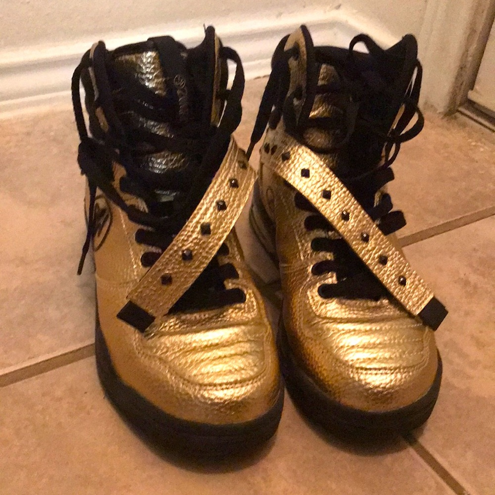 Zumba Gold & Black High Top Sneakers. Gently used Like new.